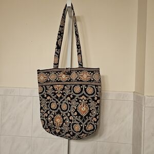 Vera Bradley Black and Tan Tote Bag